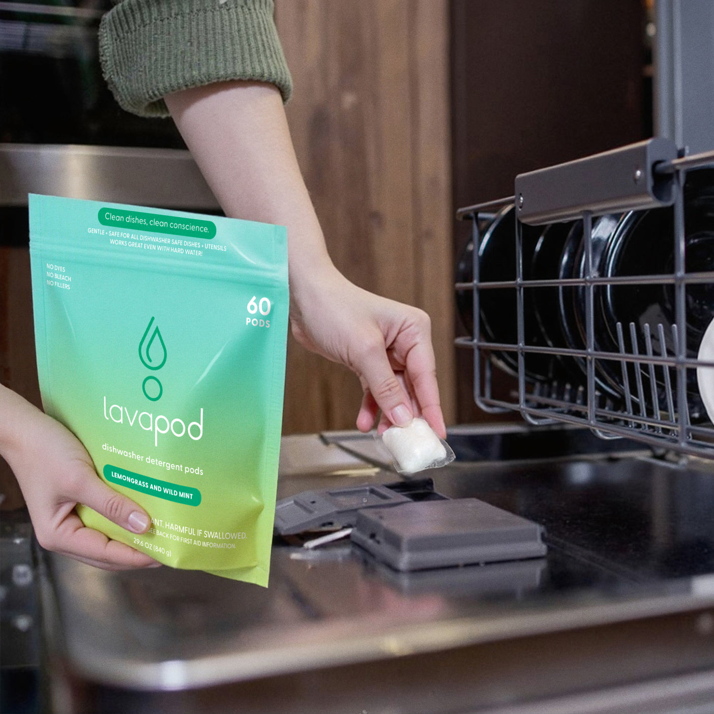 Dish 2Pack | Lemongrass & Wild Mint Dishpods | 120 Pods