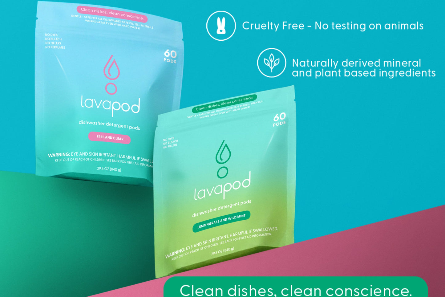Dishwasher Detergent Pods - Free and Clear - 60 Count