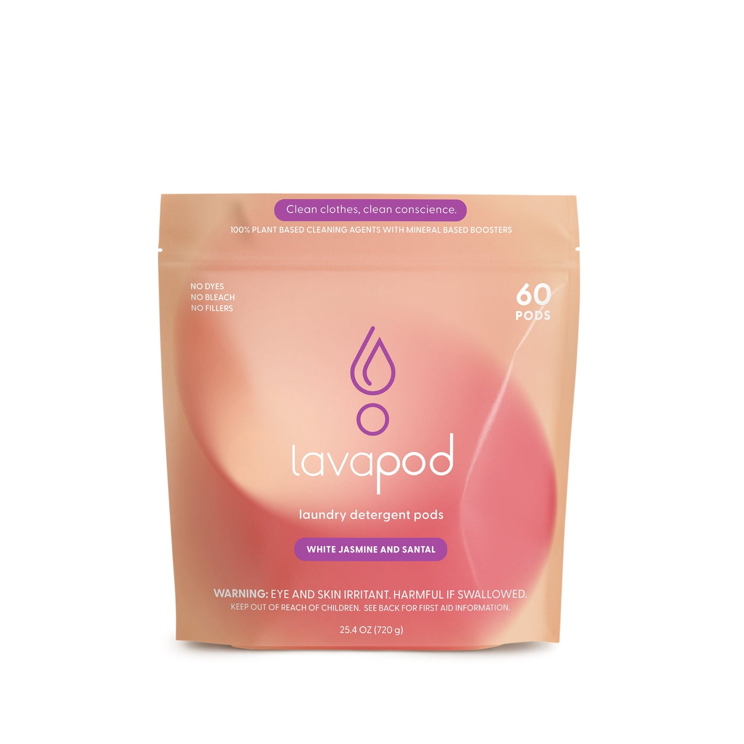 Laundry Detergent Pods | White Jasmine & Santal - Luxury Floral Natural Detergent, Eco-Friendly Formula, 60 Count