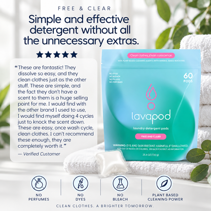Laundry Pods | Free & Clear | 60 Count