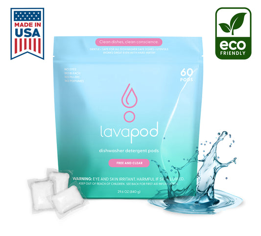 Dishwasher Detergent Pods  - Free and Clear - 60 Count