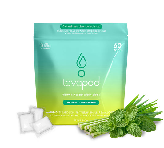 Dishwasher Detergent Pods - Lemongrass and Wild Mint - 60 Count